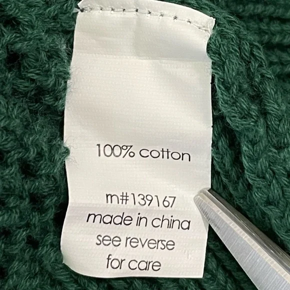 27 Miles Malibu Après Golf Pullover Mesh Stitch Cotton Knit Sweater Green Medium - Picture 15 of 16